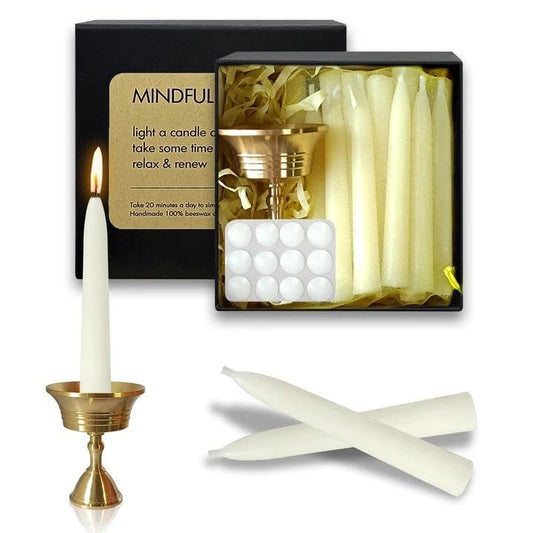 20 Min White Meditation Candles – 30 Pack, Includes Mini Candle Holder & 12 Wax Dots, Slow Burn, Natural Unscented, for Meditation Yoga Prayer Mindfulness & Relaxation - color: White, size: 30 Pack