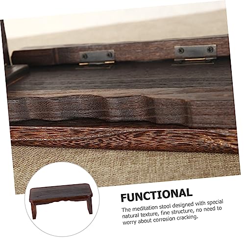 BESPORTBLE Wooden Meditation Bench for Bedroom Bench Cushion Zen Stool Foldable Stool Non-Slip Design