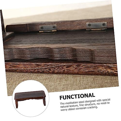 BESPORTBLE Wooden Meditation Bench for Bedroom Bench Cushion Zen Stool Foldable Stool Non-Slip Design