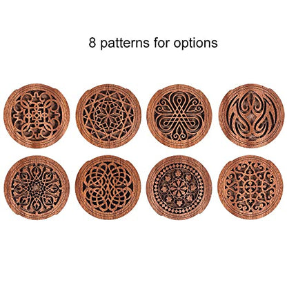 Guitar Wooden Soundhole Sound Hole Cover Block Feedback Buffer Mahogany Wood for EQ Acoustic Folk Guitars