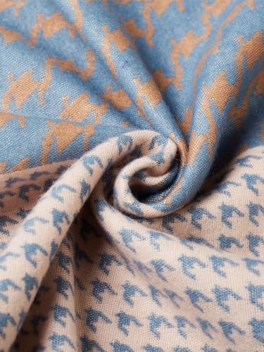 Women's Reversible Pashmina Shawl Wrap for Women Big Scarf Holiday Gifts - color: Brown-blue-grey