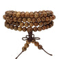 Eigso 6mm 8 mm Natural Mala Beads Wristlets for Women Men 108 Lava Rocks Healing Tibetan Prayer Bracelet Necklace for Man Woman - color: E: 8mm Wenge