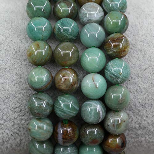 Keleny Gem Semi Precious Gemstones 8mm Natural Stone Round Beads Rock Crystal Jasper Stretch Bracelet 7 Inch Unisex - color: Green Australian Blood Jasper