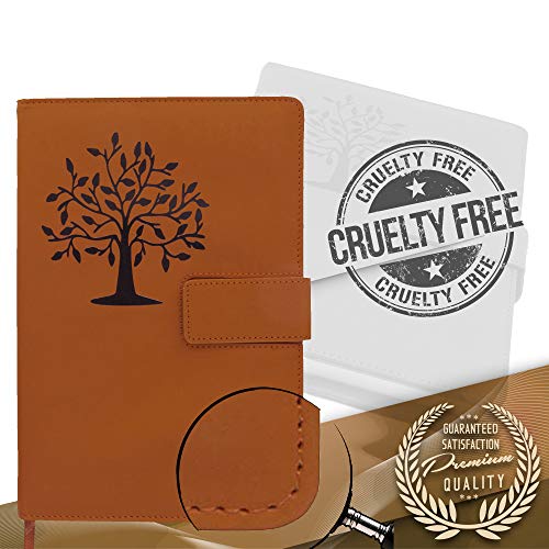 The Tree Of Life Journal | 5x8 Inches, 200 Lined Pages, Magnetic Clasp, Refillable | Diary, Cute Notebook Journal, Personal Journal for Women or Men - color: Brown