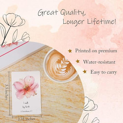 JoycuFF Affirmation Cards for Women, Graduation Christmas Mothers Day Prayer Bible Verse Scripture Cards Gifts for Women Daily Positive Affirmations Gifts