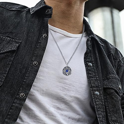 Evil Eye Necklace for Women 925 Sterling Silver, Protection Necklace with Blue Evil Eye Charm, Evil Eye/Lotus Pendant Jewelry, Birthday Christmas Gifts for Her - style: Blue Evil Eyes 11