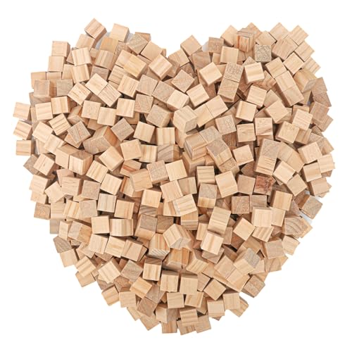 1000 PCS Premium 0.79 Inch Wooden Cubes, Natural Pine Wood Cubes for Crafts, Wood Blocks Ready for Artistic DIY Projects-Unleash Creativity with Blank Wood Blocks - size: 1000 PCS 0.79 Inch