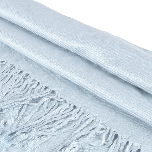 TZ Promise Women Pashmina Shawls and Wraps for Evening Dresses,Soft Large Long Scarf for Wedding,Bride Bridesmaid Gifts - color: Baby Blue