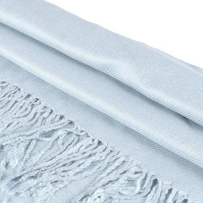 TZ Promise Women Pashmina Shawls and Wraps for Evening Dresses,Soft Large Long Scarf for Wedding,Bride Bridesmaid Gifts - color: Baby Blue
