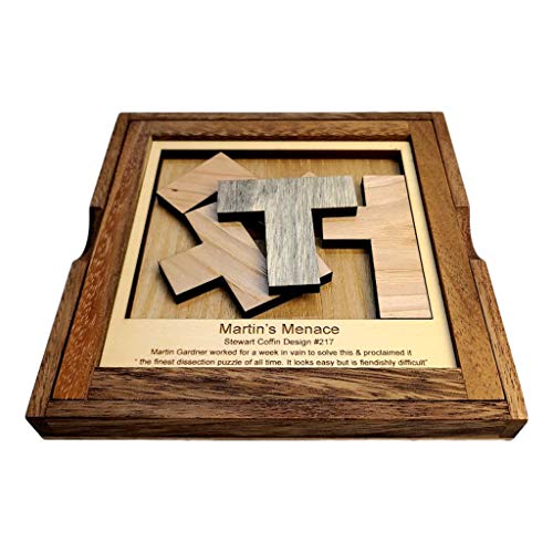 Martin's Menace Wooden Puzzle – Challenging Brain Teaser for Teens and Adults, Made in USA - style: Martin’s Menace - L