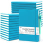 feela 24 Pack Journal Notebook Bulk for Work, Business Notebook Hardcover Lined Writing Journal with Pen Holder for Men Women Note Taking, with 24 Black Pens, 120 GSM, 5.1”x8.3”, A5, Teal - color: 24 Teal