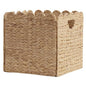 charming folding petal storage basket - stylish wicker laundry basket for organizing blankets and more, versatile cube storage bin with water-resistant design11.8''*11.8''*11.8''.
