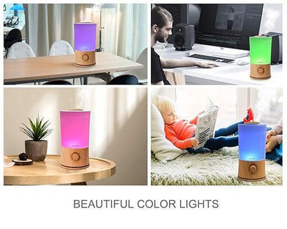 BlueHills Premium 2000 ML XL Large Essential Oil Diffuser Aromatherapy Humidifier for Large Room Home 40 Hour Run Huge Coverage Area 2 Liter Extra Large Capacity Huge Diffuser Wood Grain E005 - color: Light Wood Grain