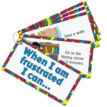 Really Good Stuff When I Am Frustrated Card Set for The Classroom or at Home Kids Activity - Grade K-3 - Help Kids Identify Emotions with Techniques on How to Manage Feelings and Emotions - style: When I Am Frustrated Cards