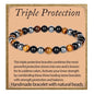 LPBeads Handmade Natural Gemstone Stretch Elastic Bracelet Healing Crystal Round Stone Beads Jewelry Gifts for Women Men - color: Onyx Tiger Hematite Mixed, size: 6mm