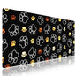 Extra Large Gaming & Office Mouse Pad (31.5" x 11.8") – Abstract Cute Dog Paw Prints Gold and White Design, Premium Anti-Slip XXL Desk Mat with Durable Stitched Edges - color: Design WKLXD043