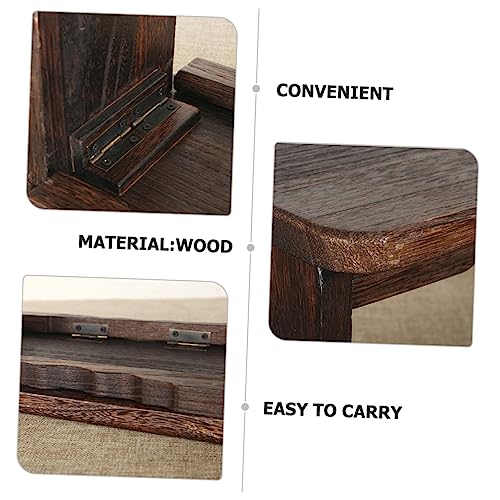 Foldable Meditation Stool Portable Wooden Stool Kneel Mat for Meditation