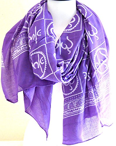 OMA® Om Sign Prayer Meditation Yoga Shawl Large Scarf - XL SIZE