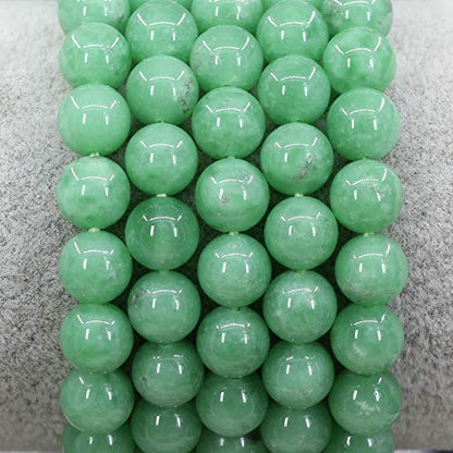 Keleny Gem Semi Precious Gemstones 8mm Round Beads Crystal Stretch Bracelets 7 Inch Unisex - color: Dark Green Angelite