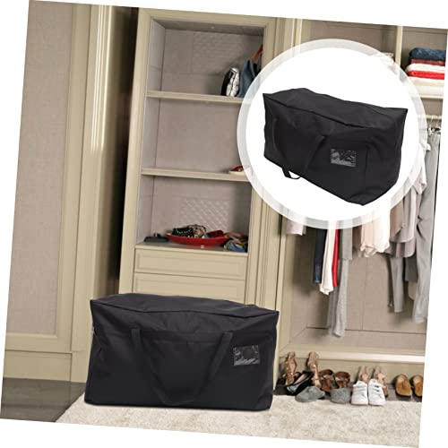 Luxshiny Large Waterproof Storage Bag for Moving and Organizing Clothes Bedding and Quilts Heavy Duty Oxford Fabric with Handles for Travel and Home Use
