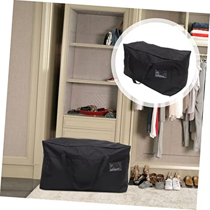 Luxshiny Large Waterproof Storage Bag for Moving and Organizing Clothes Bedding and Quilts Heavy Duty Oxford Fabric with Handles for Travel and Home Use