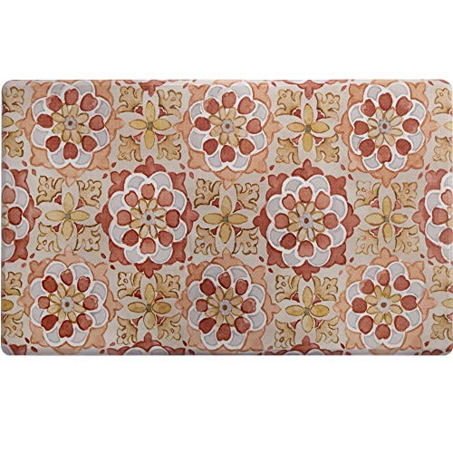 SoHome Cozy Living Anti Fatigue Mat Kitchen Mat Non Slip Stain Resistant Easy Clean 1/2 Inch Thick Kitchen Floor Mats, Turkish Spice 18" x 30" - color: Spice, size: 30"L x 17.5"W x 0.5"Th