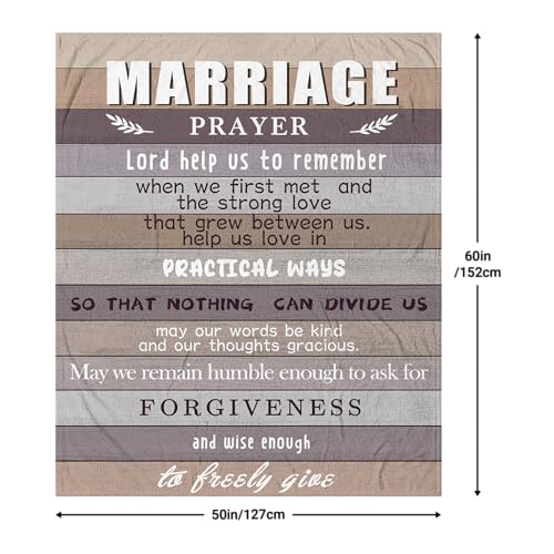 Wedding Gifts for Couples 2026, Bridal Shower Gifts, Bridal Shower Gifts for Bride, Bridal Shower Wedding Gifts, Wedding Gifts for Newlyweds, Marriage Prayer Wedding Gifts 60" x 50" Blankets - color: Marriage Prayer