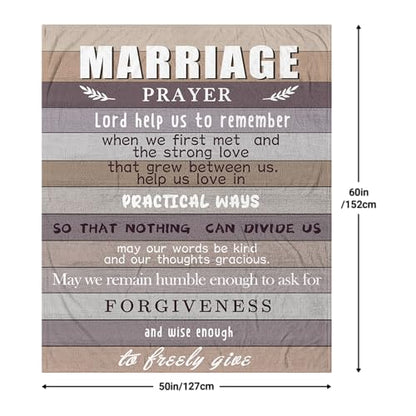 Wedding Gifts for Couples 2026, Bridal Shower Gifts, Bridal Shower Gifts for Bride, Bridal Shower Wedding Gifts, Wedding Gifts for Newlyweds, Marriage Prayer Wedding Gifts 60" x 50" Blankets - color: Marriage Prayer