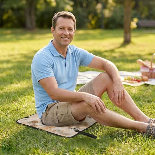 Yoga Meditation (1) Print Folding Seat Pad, Portable Camping Seat Cushion for Outdoor