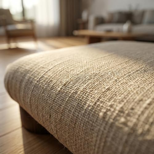 Meditation Floor Cushion with Wooden Legs,Portable Seating Pillow for Yoga, Tea Ceremony,and Living Room, Soft Linen Fabric, Low Profile Floor Seat for Adults, Large