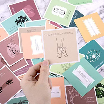 50 Affirmation Card for Women With 100 positive affirmation quotes, daily affirmation cards set. Self Care and Meditation Gift For Women. Empowering, Inspirational Affirmation for Stress Relief - color: 50BluePink