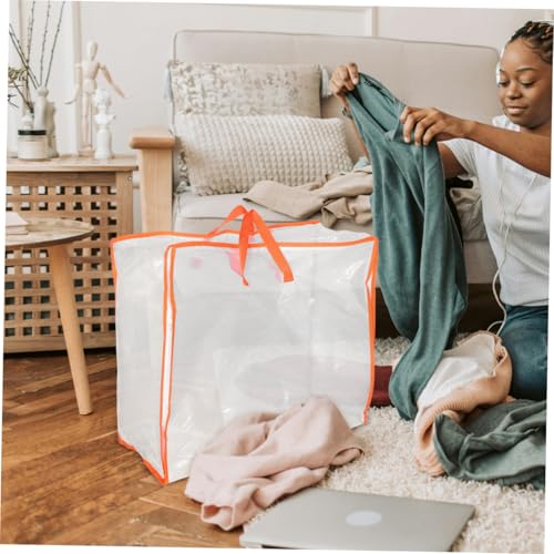 Clothes Storage Bag Organizer Zipper Handle and Bag Blanket Organizer Storage