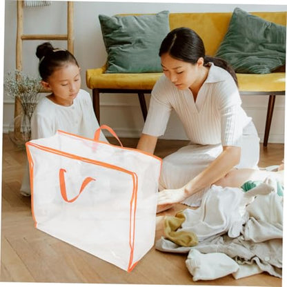 KESYOO Transparent Storage Bag for Clothes Comforters and Blankets Large Capacity Organizer with Window for Moving and Travel