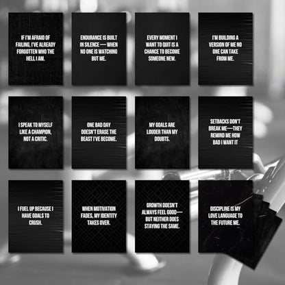 Gym & Fitness Affirmation Cards For Men Women Teens, 50 Daily Affirmations Deck for Motivational Workout Inspiration for Athletes Weightlifting