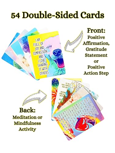 Mindfulness, Meditation and Affirmations Activity Cards for Kids and Teens - in 5 Minutes or Less Daily - Loved by Teachers, Therapists and Parents as a Teaching Tool