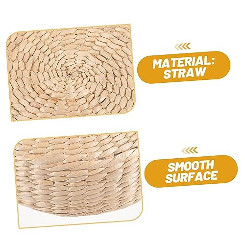 Natural Straw Woven Meditation Cushion Simple Style Floor Mat for Yoga and Relaxation Comfortable Seating Pad for Home and Zen Practices Height