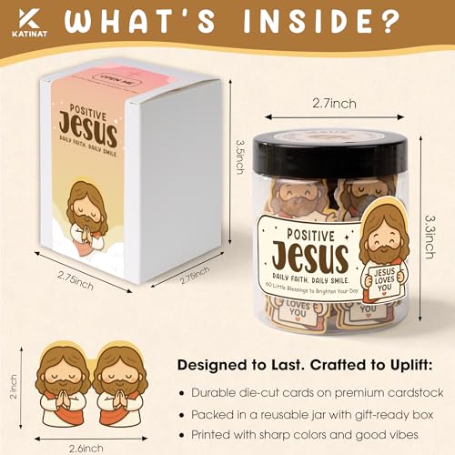 Christian Gifts For Women, Emotional Support Jesus Jar - Christian Graduation Gifts for Hers, Religious Gift For Women - style: Positive Jesus