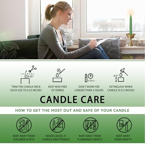 20 Min Sage Green Meditation Candles – 30 Pack, Includes Mini Candle Holder & 12 Wax Dots, Slow Burn, Natural Unscented, Yoga Prayer Mindfulness & Relaxation - color: Green, size: 30 Pack