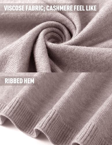 PULI Women's Versatile Knitted Shawls Scarf Poncho Sweater with Buttons Lightweight Spring Summer Fall Wraps - color: A-oatmeal Mink