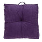 CC Home Furnishings Tufted Cotton Square Floor Pillow - 24" - Purple