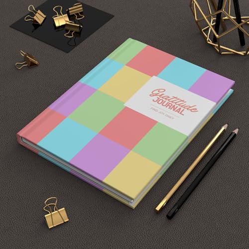 Hardcover Gratitude Journal | Matte Geometric Notebook G