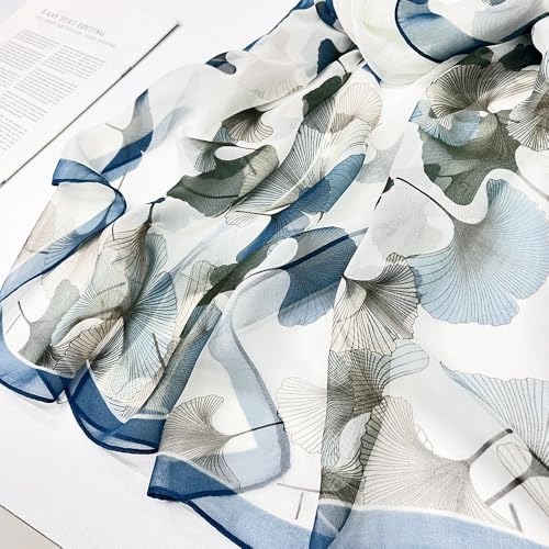 Pokeedioty Scarfs for Women Lightweight Fashion Scarves Elegant Floral Pattern Sheer Scarfs Sunscreen Shawls Wraps - color: P 0137