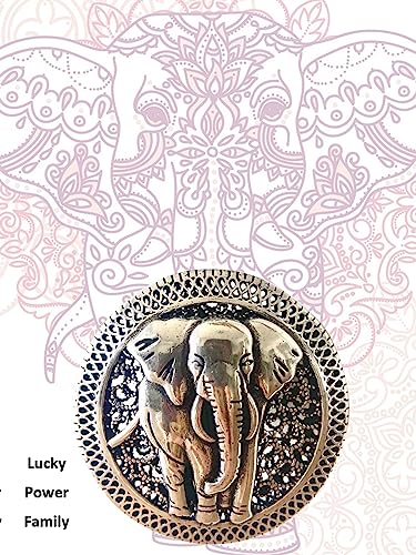 Handmade Sterling Silver plated lucky animals pendant necklace Good luck elephant/Lucky Fox/Good wealth Pixiu/Family Tree/Sun/Buddhism cross/Maitreya Buddha/Phoenix jewelry gifts for women men - color: Tibetan Silver plated Elephant