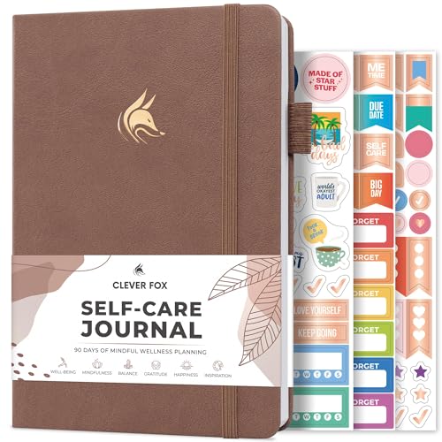 Clever Fox Self-Care Journal – Daily Reflection Notebook – Mental Health & Personal Development Planner, Meditation & Mood Log, A5 (Dark Terracotta) - color: Dark Terracotta, size: A5 (5.8'' x 8.3'')