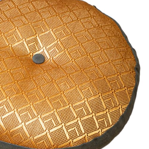 Round Meditation Pillow for and Relaxation, Dark Gray Bottom