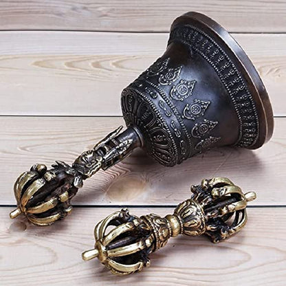 Hand Bell,Buddhist Meditation Bell Handmade Bronze Bell, Meditation Bell For Sound Healing And Yoga