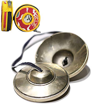 Tibetan Tingsha Bell Set - Tibetan Cymbals - for Sound Healing, Yoga, Meditation, and Mindfulness,Handmade in Nepal,Made of Bronze,Plain Pattern,7.7cm/3.0 inch - color: 12-Bronze-Plain-7.7cm