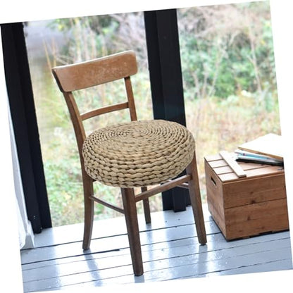 PRETYZOOM Yoga Meditation Cushion Thick Floor Mat Handwoven Straw Pillow Seating Pad for Home Office