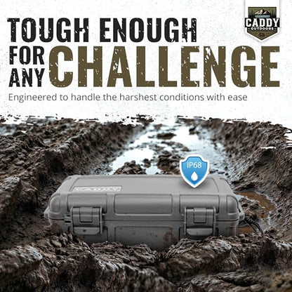 Waterproof Storage Case 1.2 L Capacity – Heavy-Duty Gear Box with Foam, Carabiner & Lanyard – Crushproof, Airtight Outdoor Container for Camping, Hiking, Fishing - color: Dark Gray