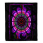 3dRose Mandala 6 Glowing Blue red Black Meditation Harmony Balance Peace NewAge Spiritual Spirituality Silktouch Minky Blanket